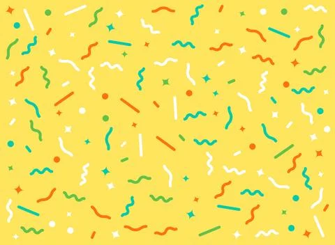 Falling confetti icon in flat style. Festive ribbon vector illustration on .. Stock Illustration