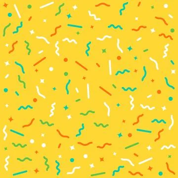 Falling confetti icon in flat style. Festive ribbon vector illustration on .. Stock Illustration