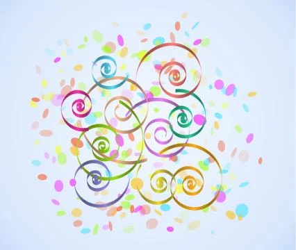 Falling confetti Stock Illustration