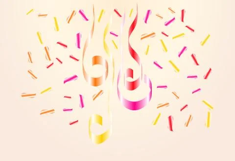 Falling confetti Stock Illustration