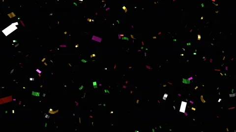 Falling confetti of multicolored shiny foil Stock Footage 43092230