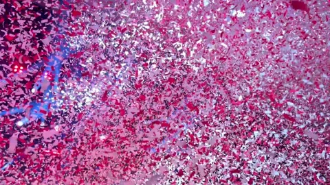 Falling Confetti Party Decoration Background Video stock 297627027