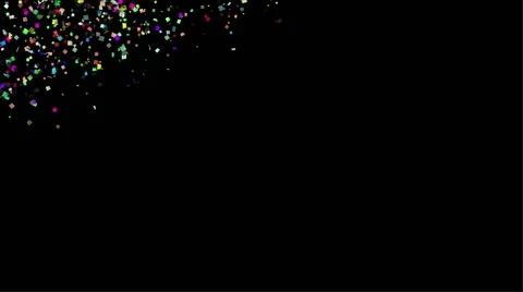 Falling confetti pattern on black Stock Footage 62404220