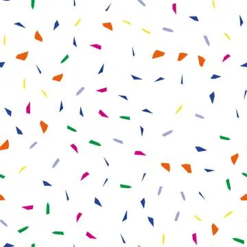 Falling confetti, seamless pattern, festive background. Cover design. Happy Illustrazione stock