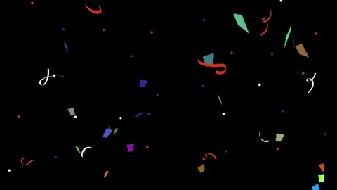 Falling confetti on a transparent background, celebration and festival, fun.. Stock Footage 307187338