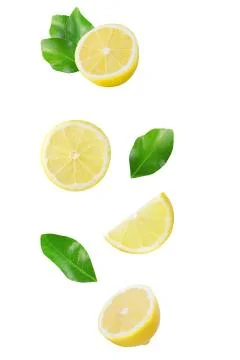 Falling courgettes isolated on white Stock Photos