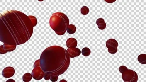 Falling Cricket Ball Alpha Stock Illustration