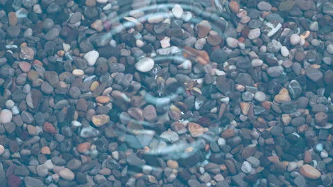 Falling Crystal Clear Water Drops 4K Stock Footage 237765731