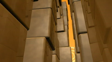 Falling cubes 3D Stock Footage 576928