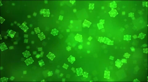 Falling Cubes Animation - Loop Green Stock Footage 68805209