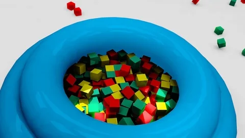 Falling Cubes Logo After Effects stock