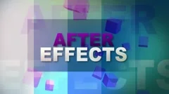 Falling cubes. Vintage with audio Stock After Effects