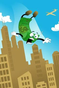 Falling Currency Illustrazione stock