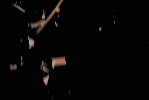 Falling debris and dust Stock Footage 86885039