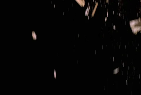 Falling debris, boards, and dust Stock Footage 86885042