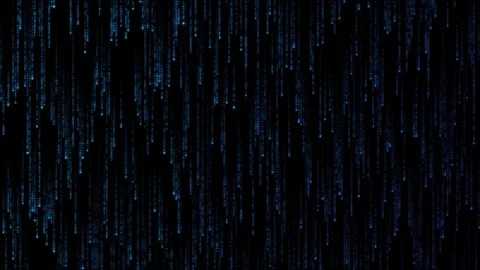 Falling deep blue code in the matrix style. Animation digital background. Stock Footage 269124636