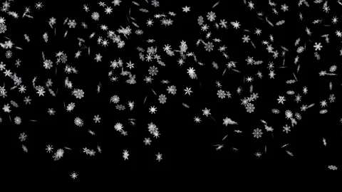 Falling delicate white snowflakes on black background winter season 스톡 동영상 344689932