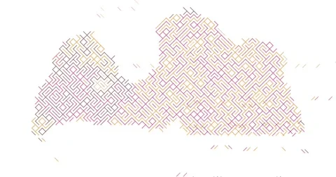 Falling Diagonal Stripes Build Latvia Map Video stock 326836807