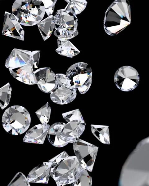 Falling diamond on isolated background	 Stock Footage 303668779