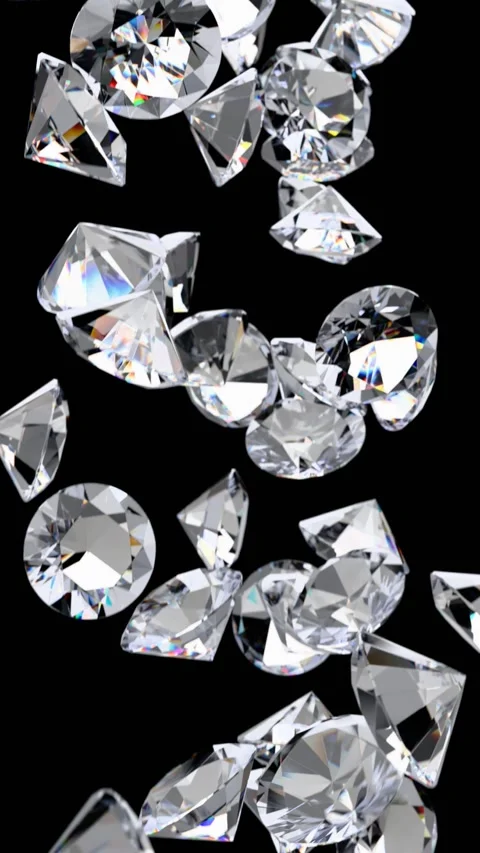 Falling diamond on isolated background	 Video stock 303668824