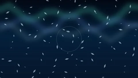 Falling diamond particles on abstract blue background with glowing wav Stock Footage 336351937