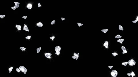 Falling Diamonds background Stock Footage 100644138