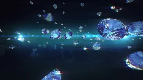 Falling diamonds Stock Footage 38438877