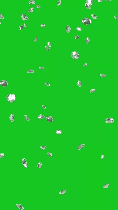 Falling diamonds vertical motion graphics on green screen background Stock Footage 283061917