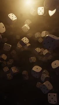 Falling Dice In The Air Stock Illustration