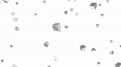 Falling dice – seamless loop, overlay, alpha channel Stock Footage 63758255