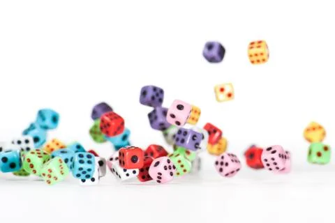 Falling Dices 3 Stock Photos