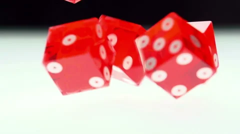 Falling Dices in Slow Motion Stock Footage 58859060