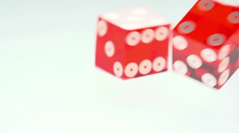 Falling Dices in Slow Motion Stock Footage 58859071