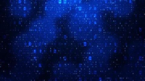 Falling Digital Digits Cyber Data Stream Code Animation Stock Footage 341359471