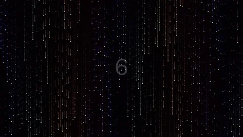Falling digital numbers on black screen background animation for countdown .. Stock Footage 342115863