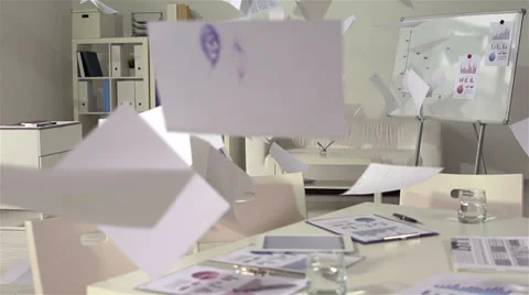 Falling Documents Video stock 32694831