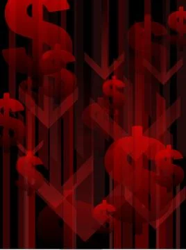 Falling dollar background Stock Illustration