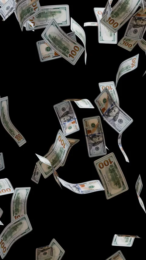 Falling Dollar Bank Note Animation on solid color background. 库存影片 335916172