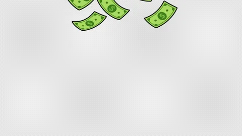 Falling Dollar Banknotes Animation on White Background 库存影片 336331874