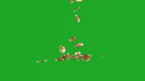 Falling Dollar Coins Animation Video stock 317669321