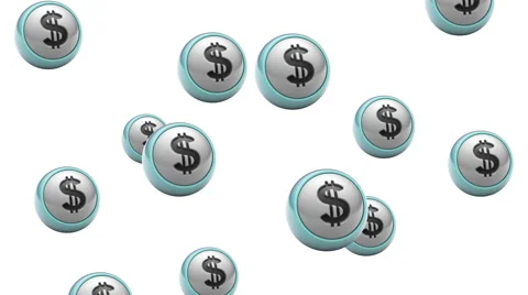 Falling dollar icons. Looping. Alpha channel is included. Stock Footage 51621987