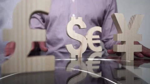 Falling Dollar. Man's hand has thrown off the DOLLAR Stock Footage 59945585