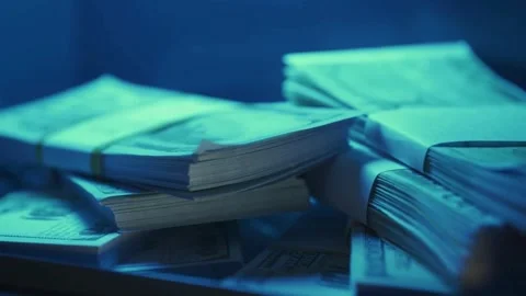 Falling Dollar money in Slow motion 4K Loopable Stock Footage 275698774