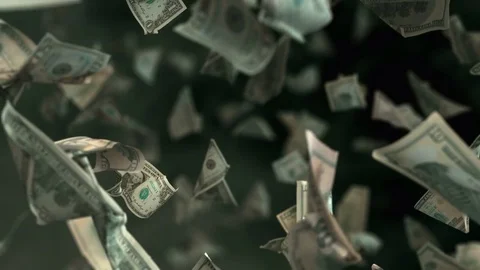 Falling Dollar moneys in slow motion 4K Loopable Stock Footage 78411071