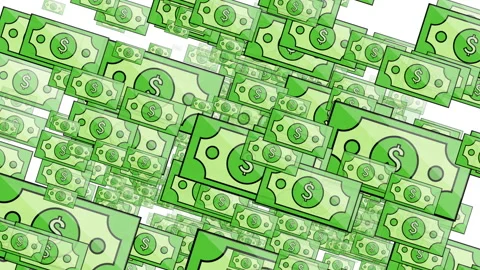 Falling Dollar Papers Video stock 244137235