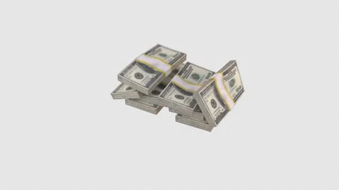 Falling Dollar Stack Vídeo Stock 148192512