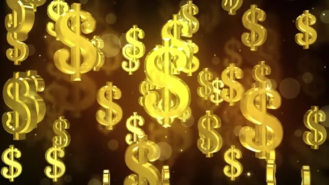 Falling Dollar Symbols Stock Footage 317840923