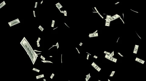 Falling Dollars 100 bills slow motion 库存影片 38704512