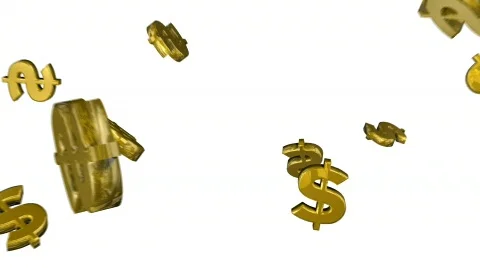 Falling Dollars Stock Footage 826951