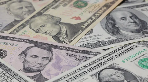 Falling Dollars Stock Footage 34260729